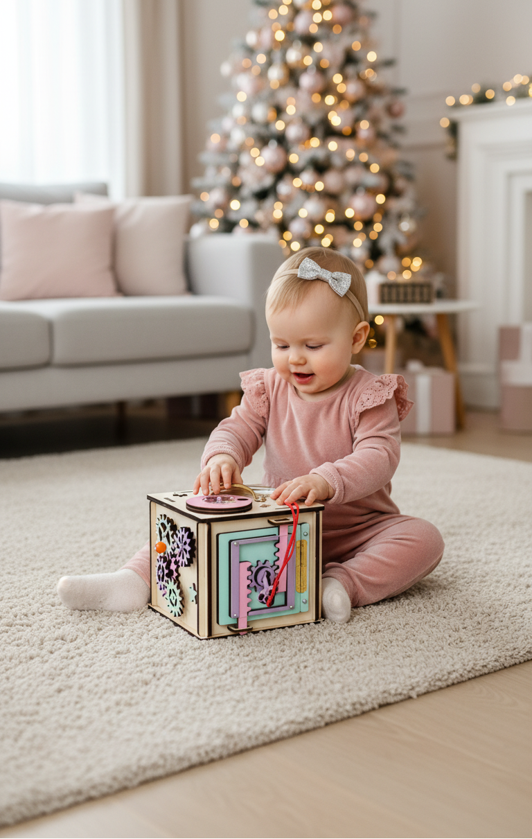 Busy Cube Travel, Busy Cube 1 Year Old, Busy Cube Toy,  Busy Box for Babies, Sensory Busy Board, Sensory Board, Autism Toys for Kids