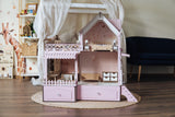Domek dla lalek „Dream Cottage” z szufladami 73×91×41 cm – Drewniany domek dla lalek