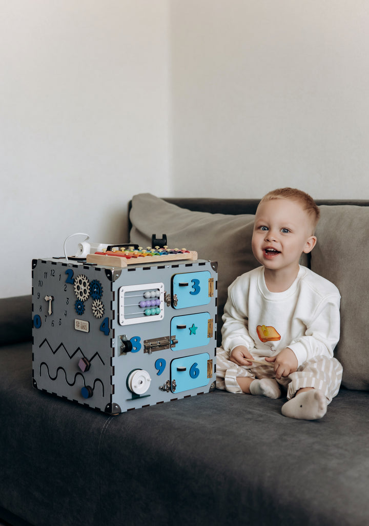 Busy Cube 1 Year Old, Busy Cube for Toddler, Busy Cube Montessori, Montessori Toys 3 Year Old, Montessori Board for Toddler