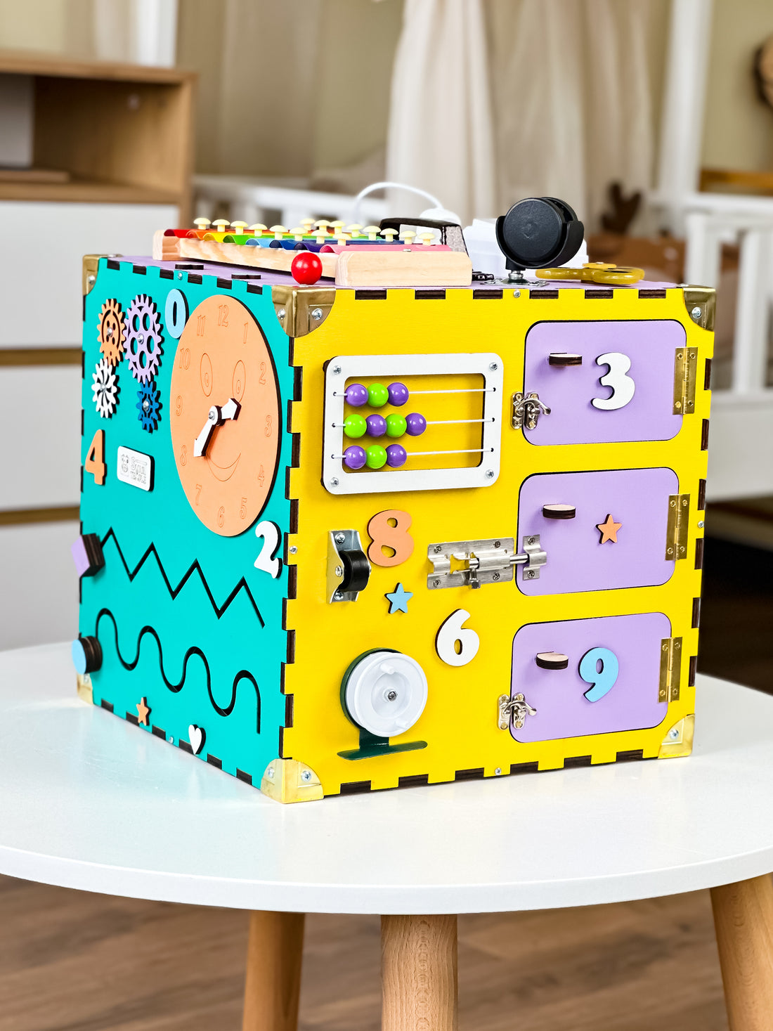 Busy Cube 1 Year Old, Busy Cube for Toddler, Busy Cube Montessori, Montessori Toys 3 Year Old, Montessori Board for Toddler