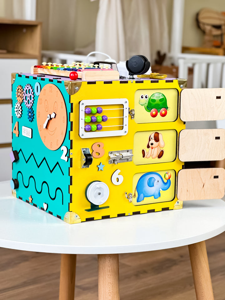 Busy Cube Montessori, Busy Cube Sensory Toy, Montessori Busy Cube, Holzwürfel Personalisiert, Activity Würfel Baby, Personalized Baby Cube
