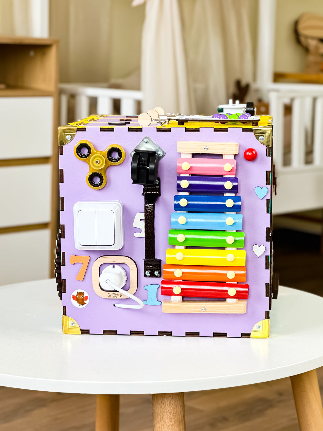 Busy Cube Montessori, Busy Cube Sensory Toy, Montessori Busy Cube, Holzwürfel Personalisiert, Activity Würfel Baby, Personalized Baby Cube