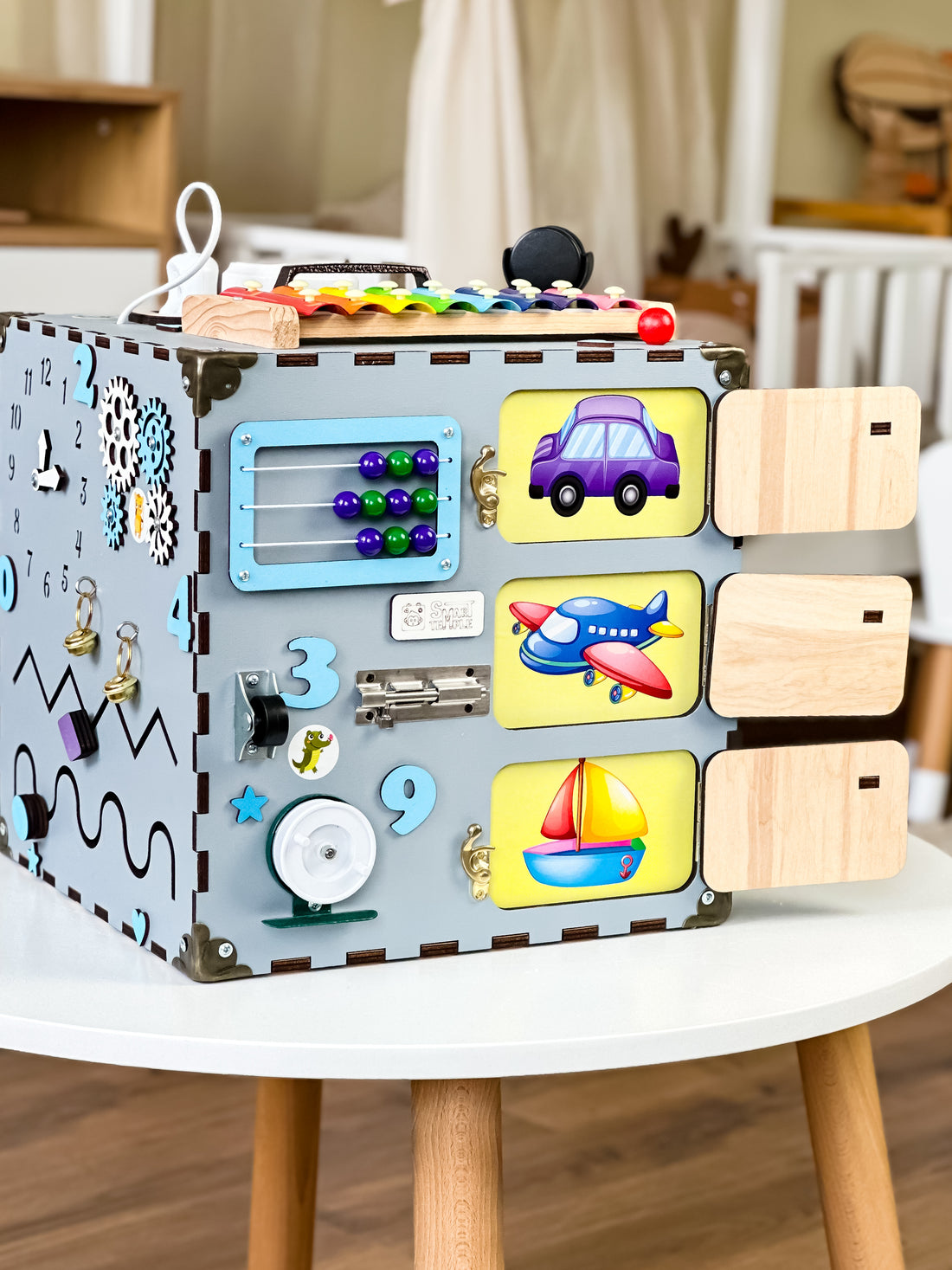 Wooden Activity Cube for Toddlers, Montessori Busy Cube, Busy Cube Fidget Toy, Activity Cube Sensory Toy, Autism Sensory Toys