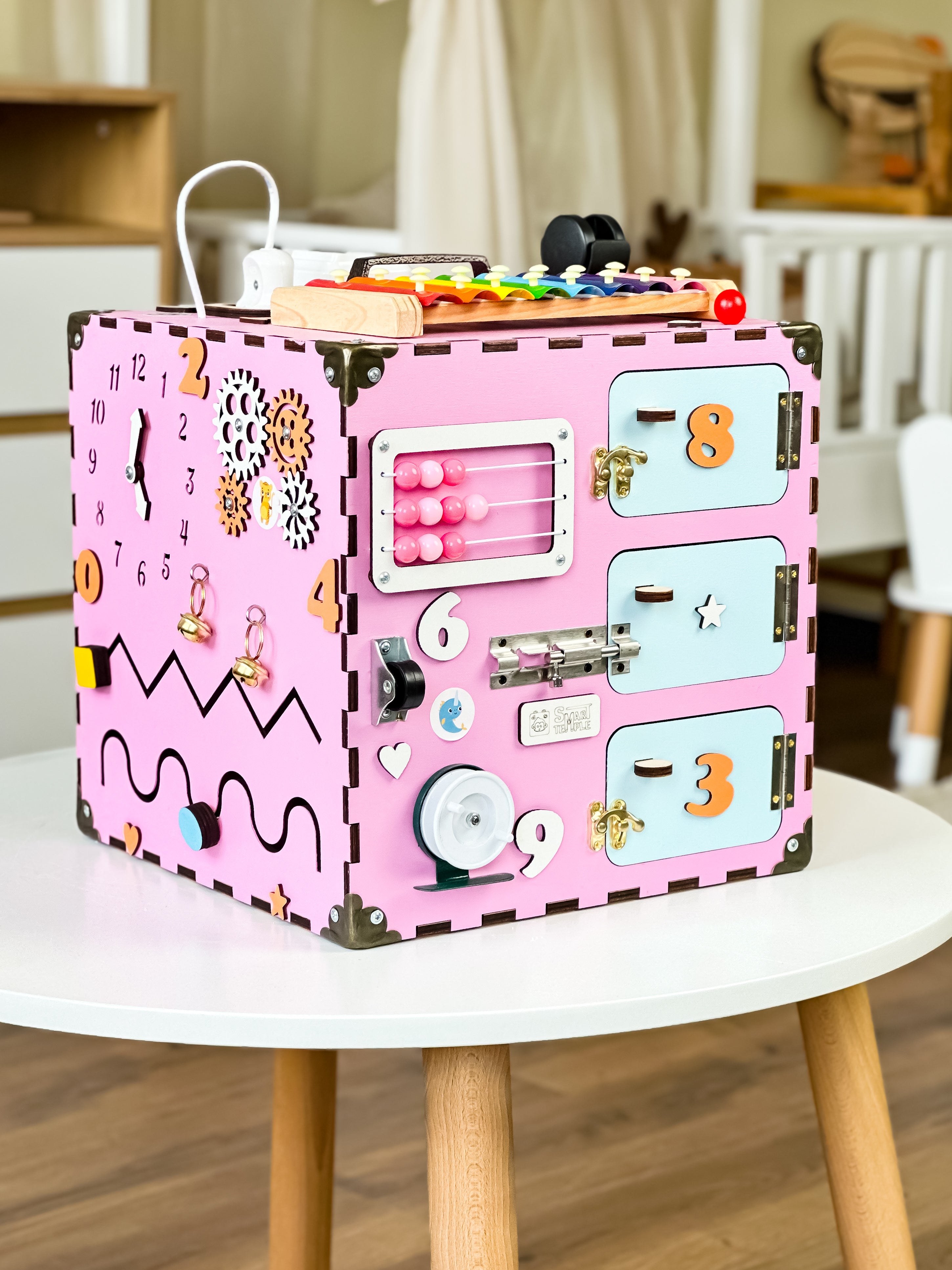 Busy Cube Montessori, Busy Cube Sensory Toy, Montessori Busy Cube, Holzwürfel Personalisiert, Activity Würfel Baby, Personalized Baby Cube