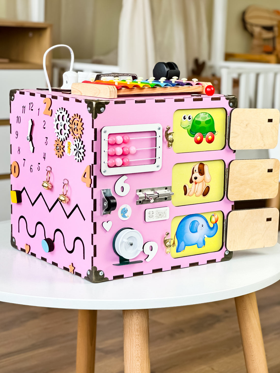 Wooden Activity Cube for Toddlers, Montessori Busy Cube, Busy Cube Fidget Toy, Activity Cube Sensory Toy, Autism Sensory Toys