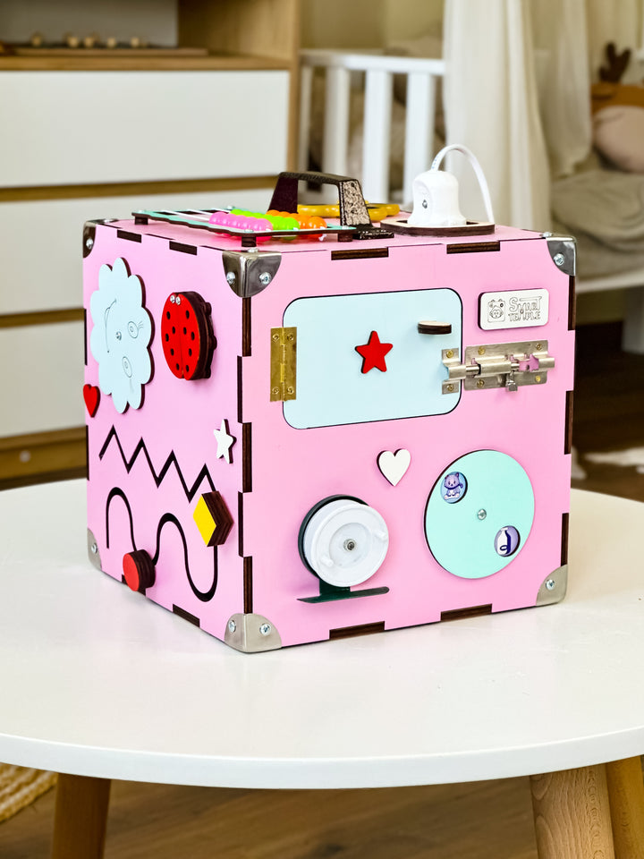 Busy Cube 1 year old, Educational Toys for 1 year old, Travel Busy Cube, Learning Cube, Holzwürfel Personalisiert, Activity Würfel Baby