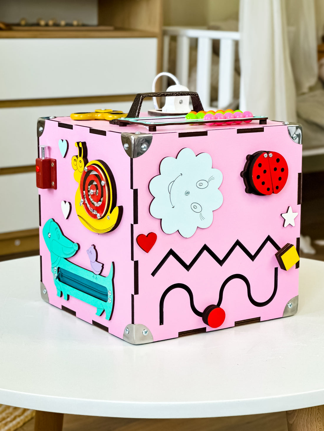 Busy Cube 1 year old, Educational Toys for 1 year old, Travel Busy Cube, Learning Cube, Holzwürfel Personalisiert, Activity Würfel Baby