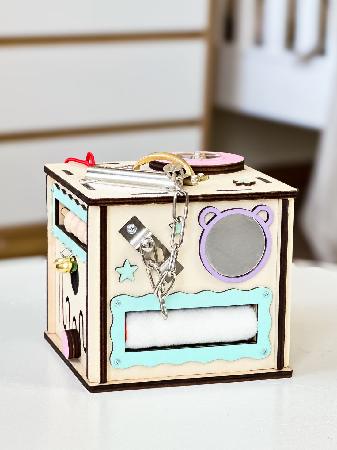 Busy Cube Travel, Busy Cube 1 Year Old, Busy Cube Toy,  Busy Box for Babies, Sensory Busy Board, Sensory Board, Autism Toys for Kids