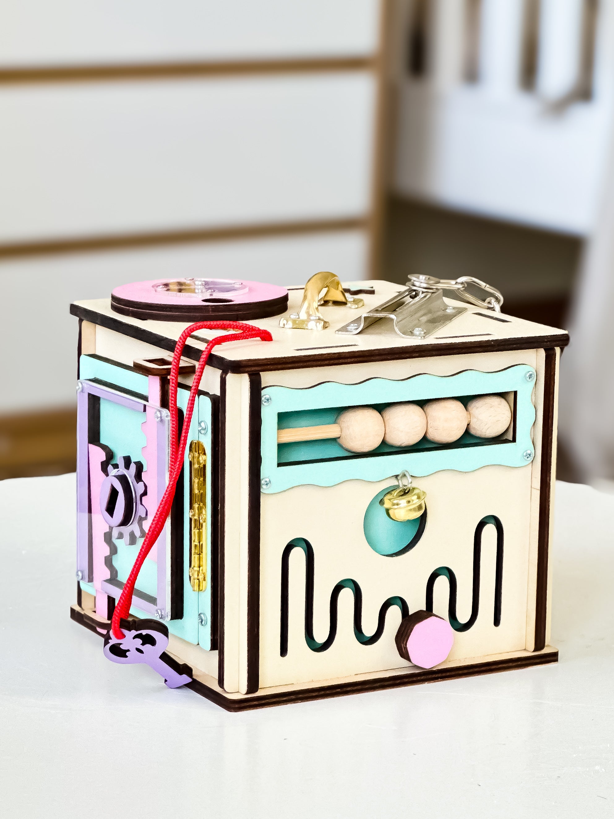 Busy Cube Travel, Busy Cube 1 Year Old, Busy Cube Toy,  Busy Box for Babies, Sensory Busy Board, Sensory Board, Autism Toys for Kids