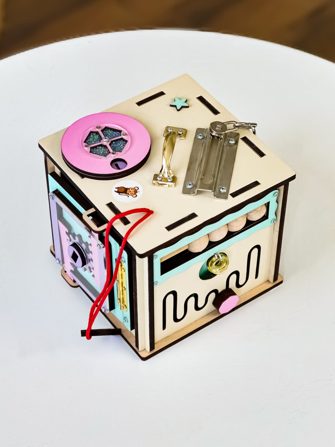 Busy Cube Travel, Busy Cube 1 Year Old, Busy Cube Toy,  Busy Box for Babies, Sensory Busy Board, Sensory Board, Autism Toys for Kids