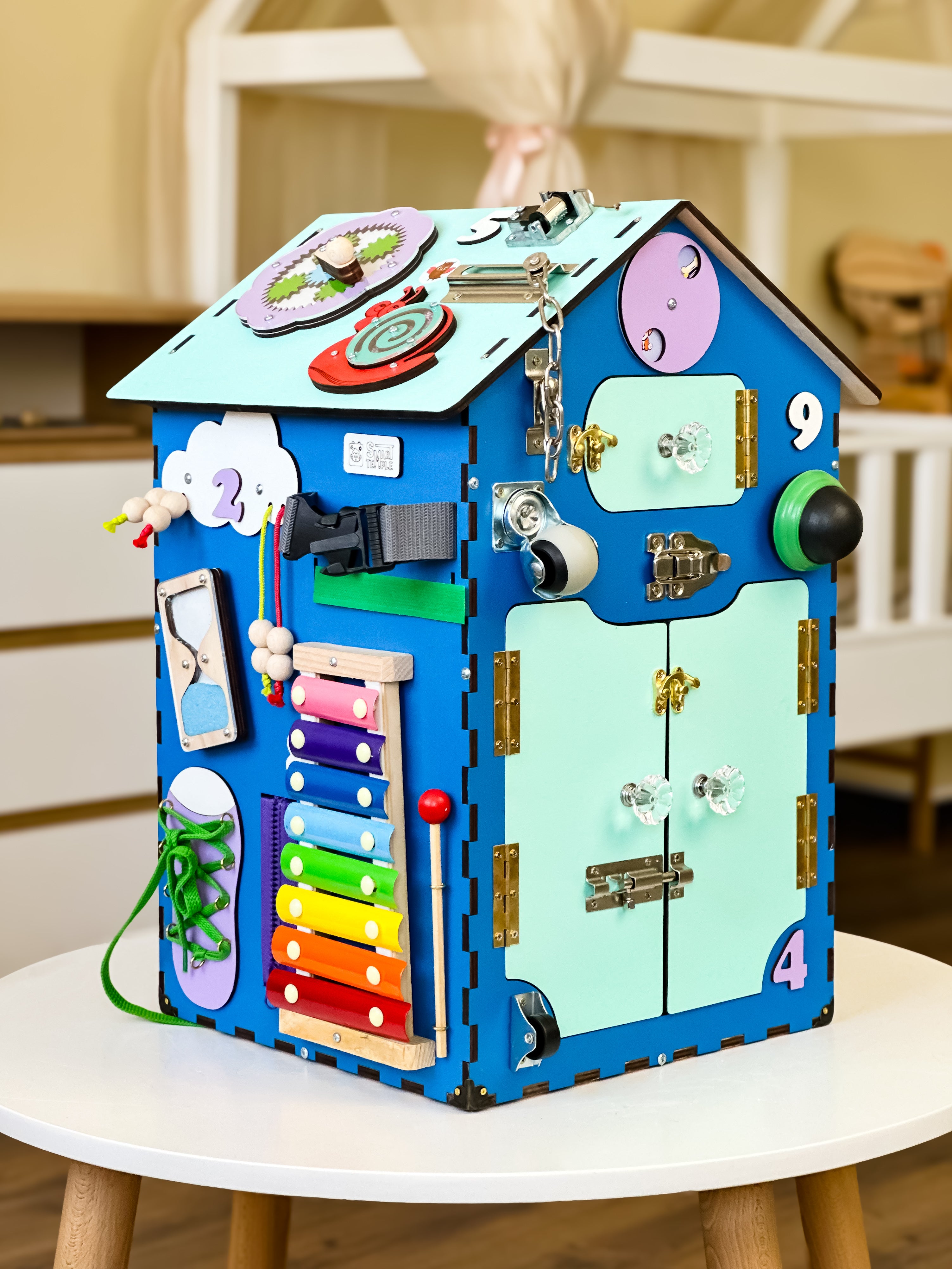 Busy Board House, Montessori Busy House Personalized, Busy House for Toddlers, Sensory Toys Toddler, Sensory Toys for Autistic Kids