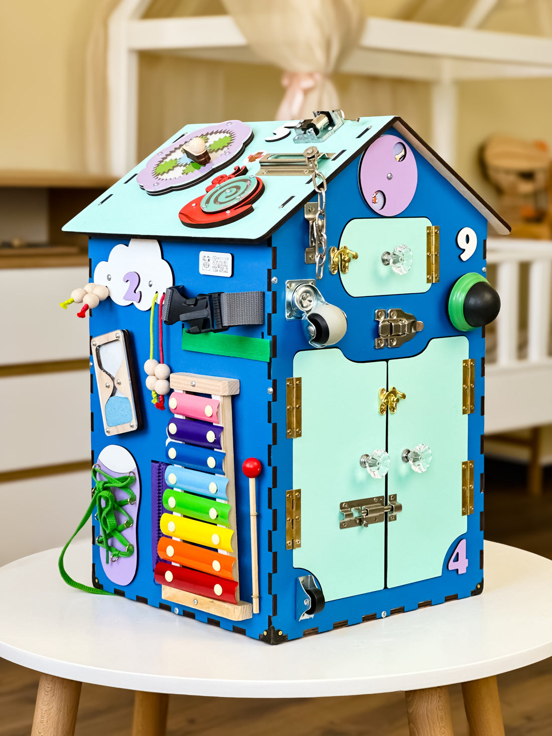 Busy Board House, Montessori Busy House Personalized, Busy House for Toddlers, Sensory Toys Toddler, Sensory Toys for Autistic Kids