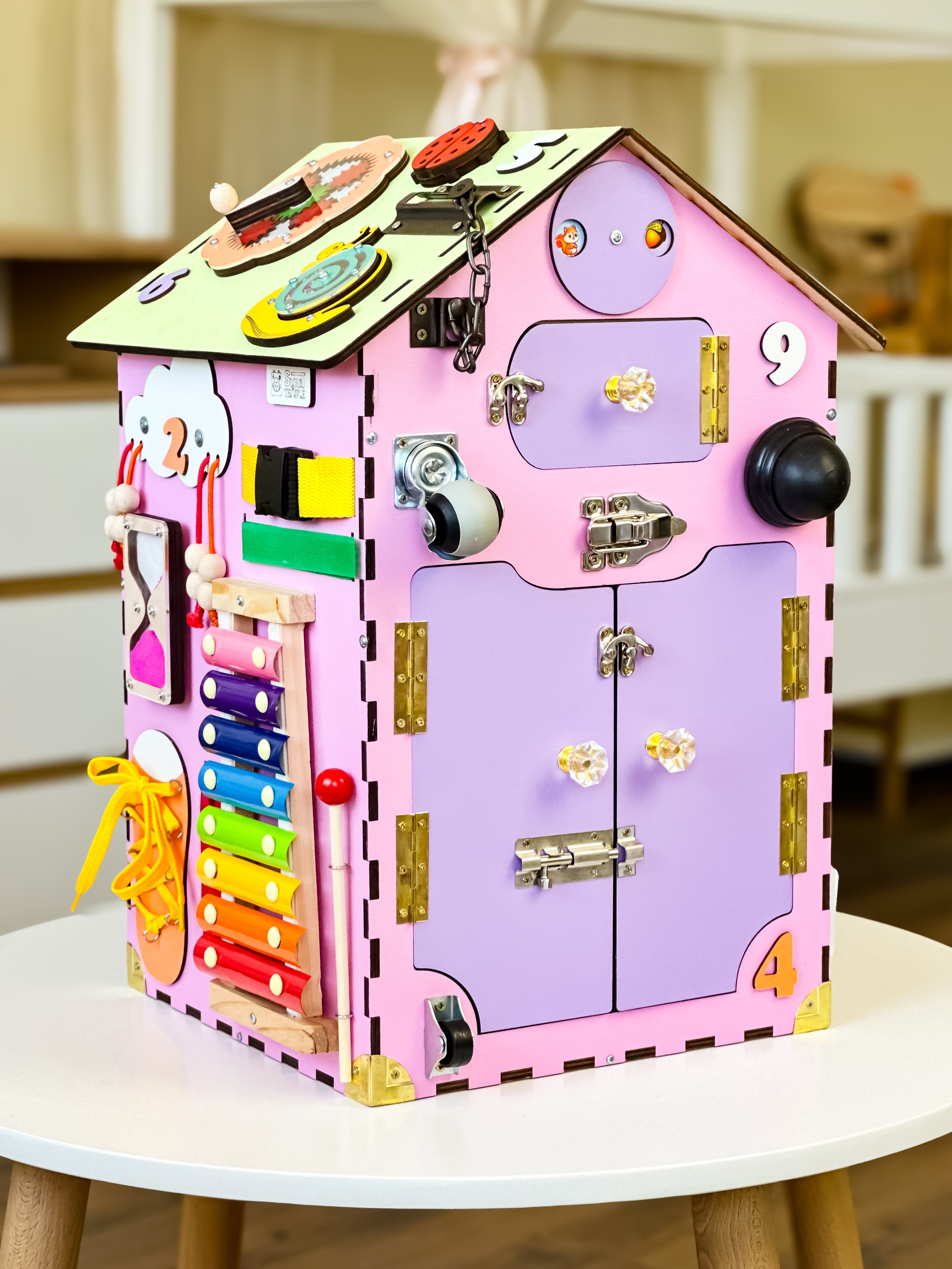 Busy Board House, Montessori Busy House Personalized, Busy House for Toddlers, Sensory Toys Toddler, Sensory Toys for Autistic Kids