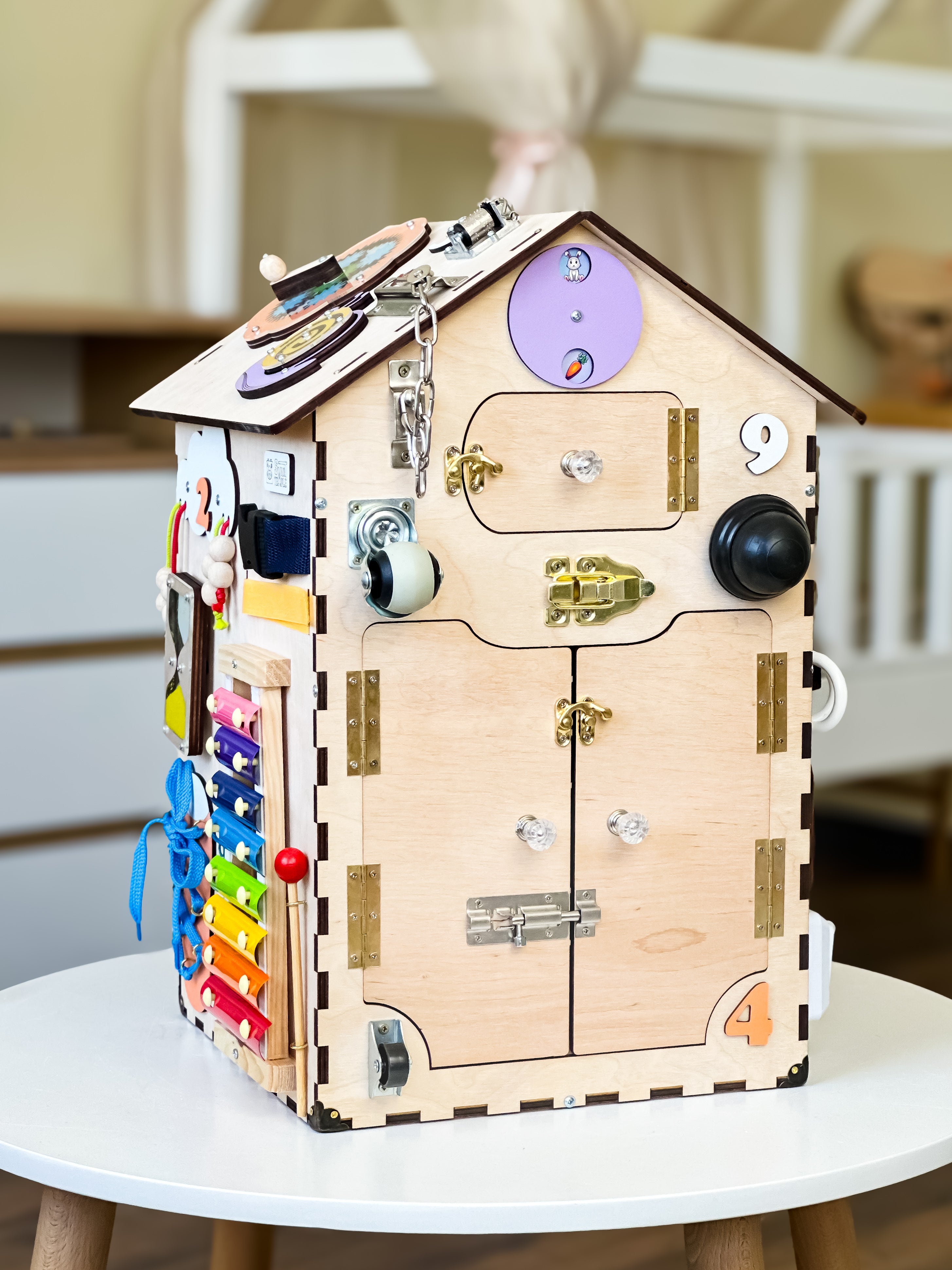 Busy Board House, Montessori Busy House Personalized, Busy House for Toddlers, Sensory Toys Toddler, Sensory Toys for Autistic Kids