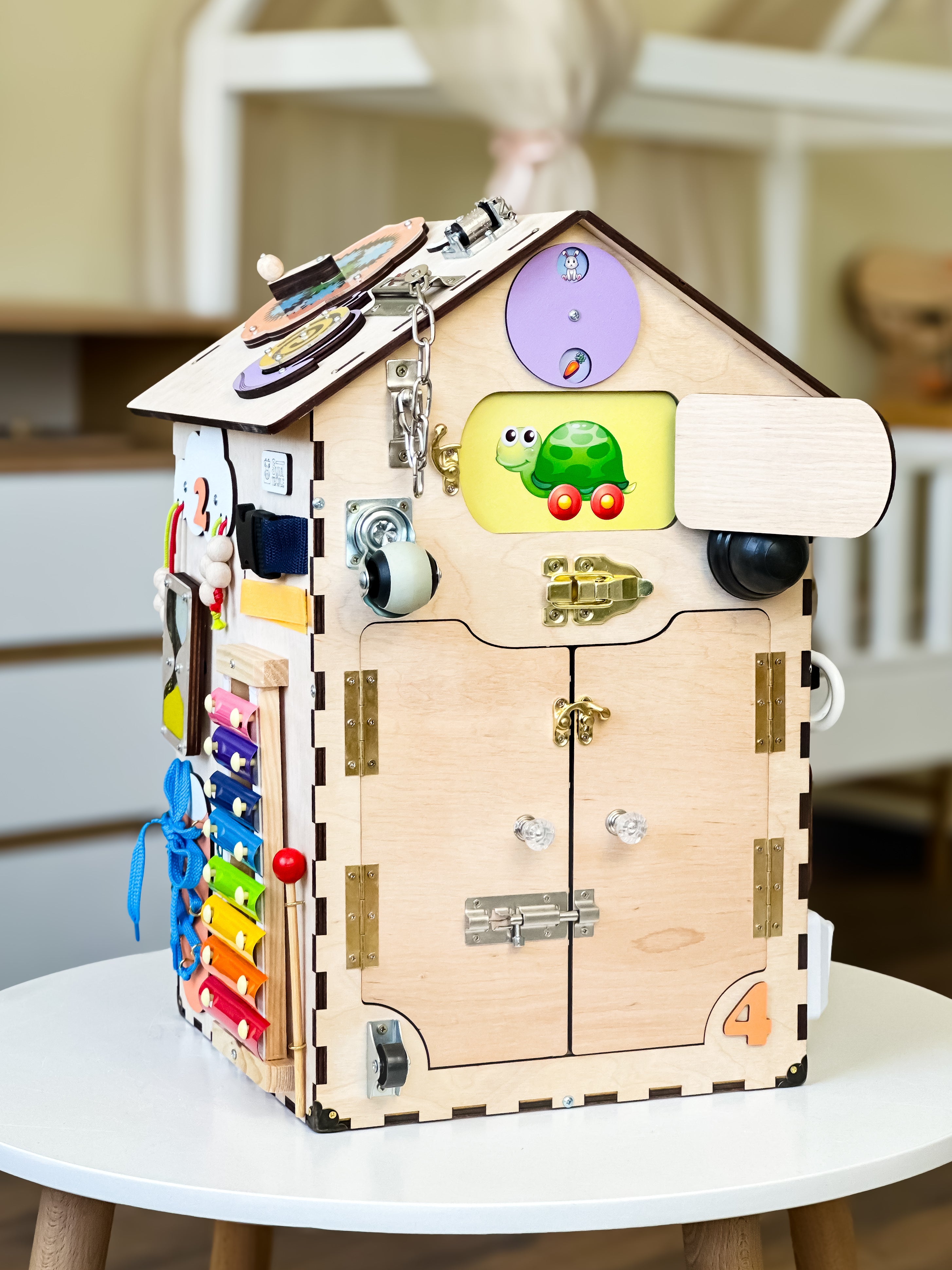 Busy Board House, Montessori Busy House Personalized, Busy House for Toddlers, Sensory Toys Toddler, Sensory Toys for Autistic Kids