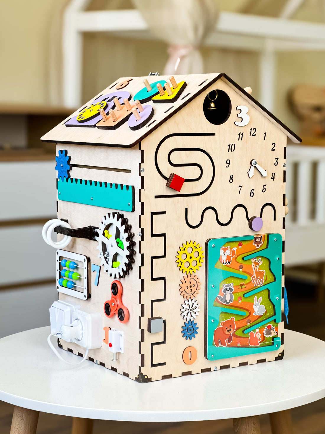 Busy Board House, Montessori Busy House Personalized, Busy House for Toddlers, Sensory Toys Toddler, Sensory Toys for Autistic Kids