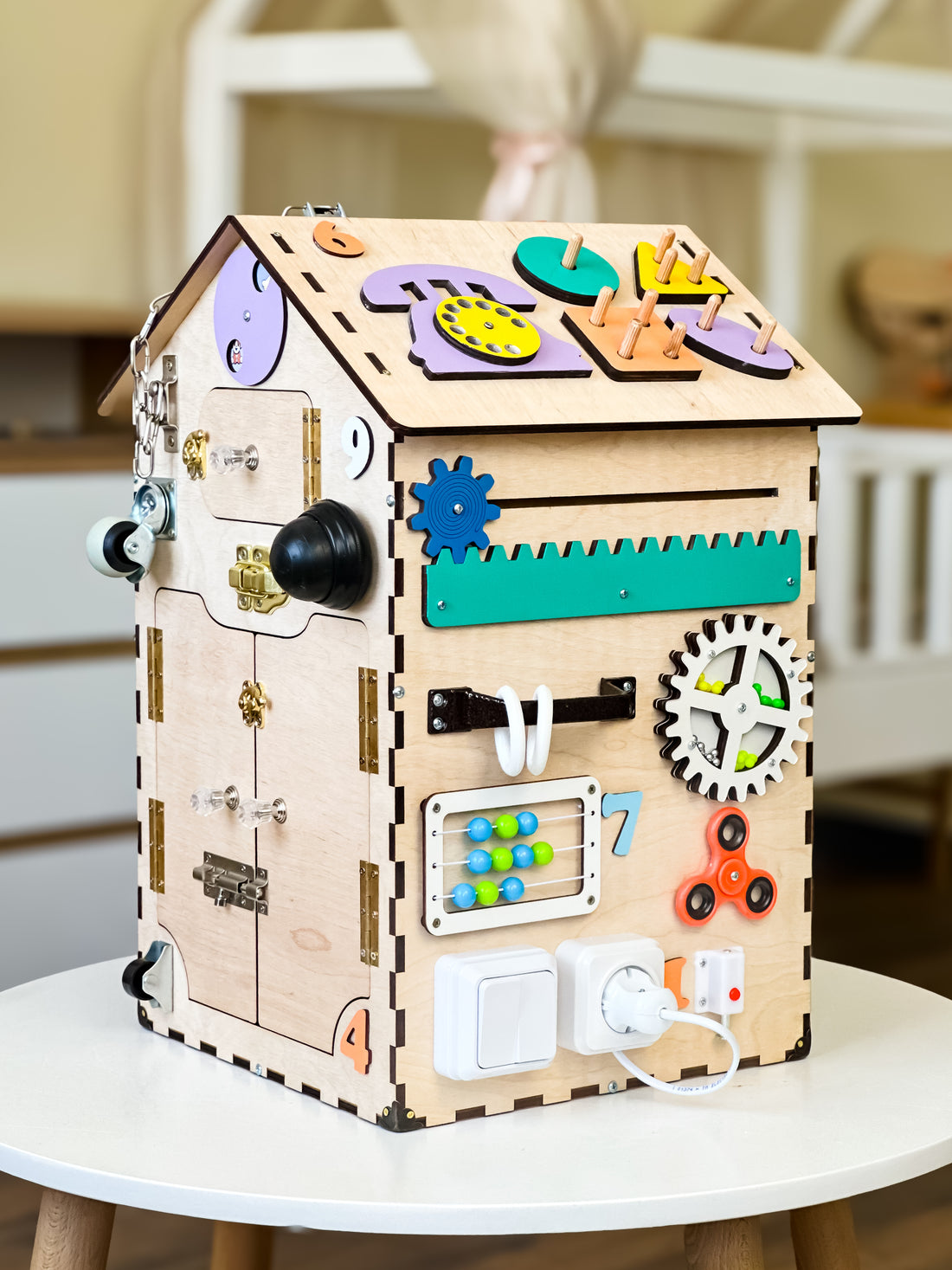 Busy Board House, Montessori Busy House Personalized, Busy House for Toddlers, Sensory Toys Toddler, Sensory Toys for Autistic Kids