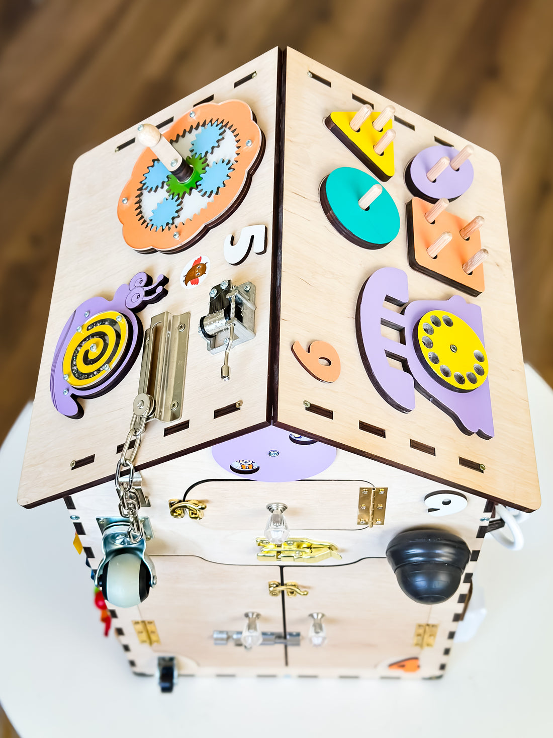 Busy Board House, Montessori Busy House Personalized, Busy House for Toddlers, Sensory Toys Toddler, Sensory Toys for Autistic Kids