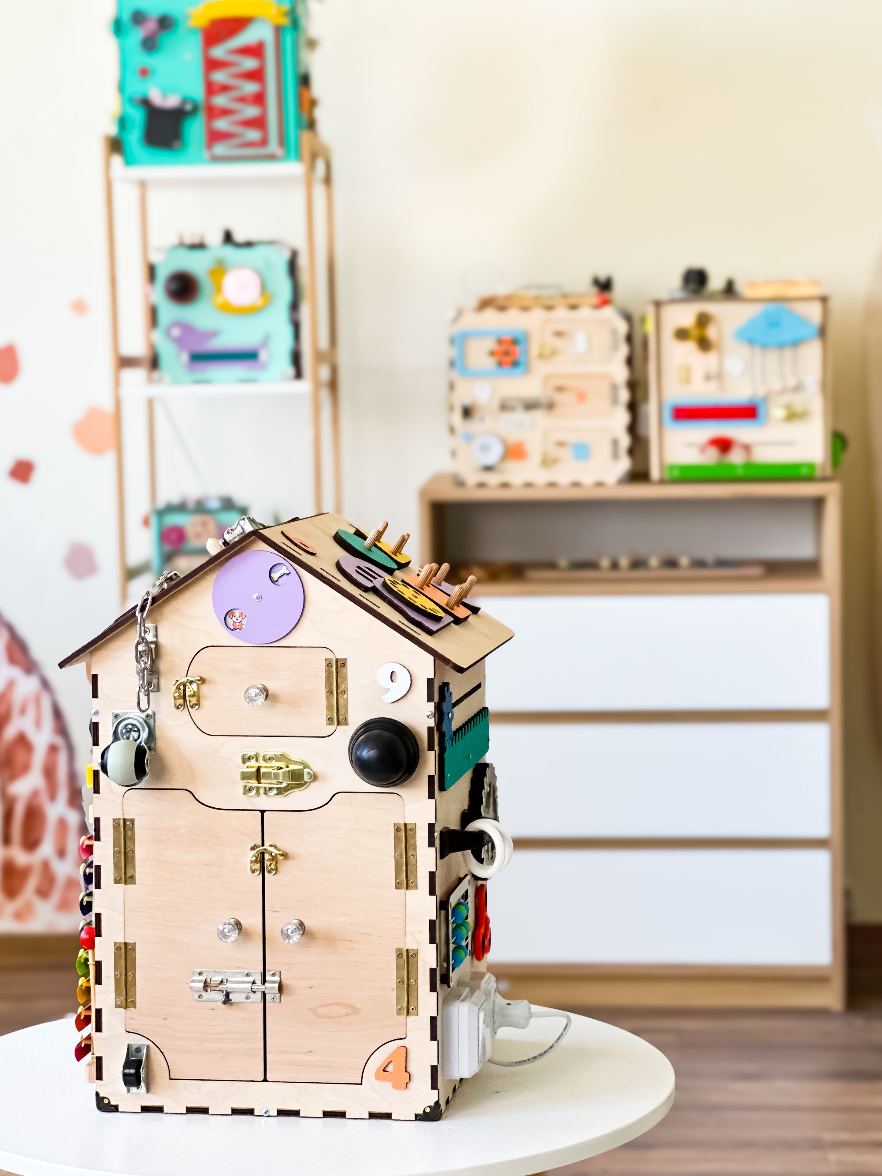 Busy Board House, Montessori Busy House Personalized, Busy House for Toddlers, Sensory Toys Toddler, Sensory Toys for Autistic Kids