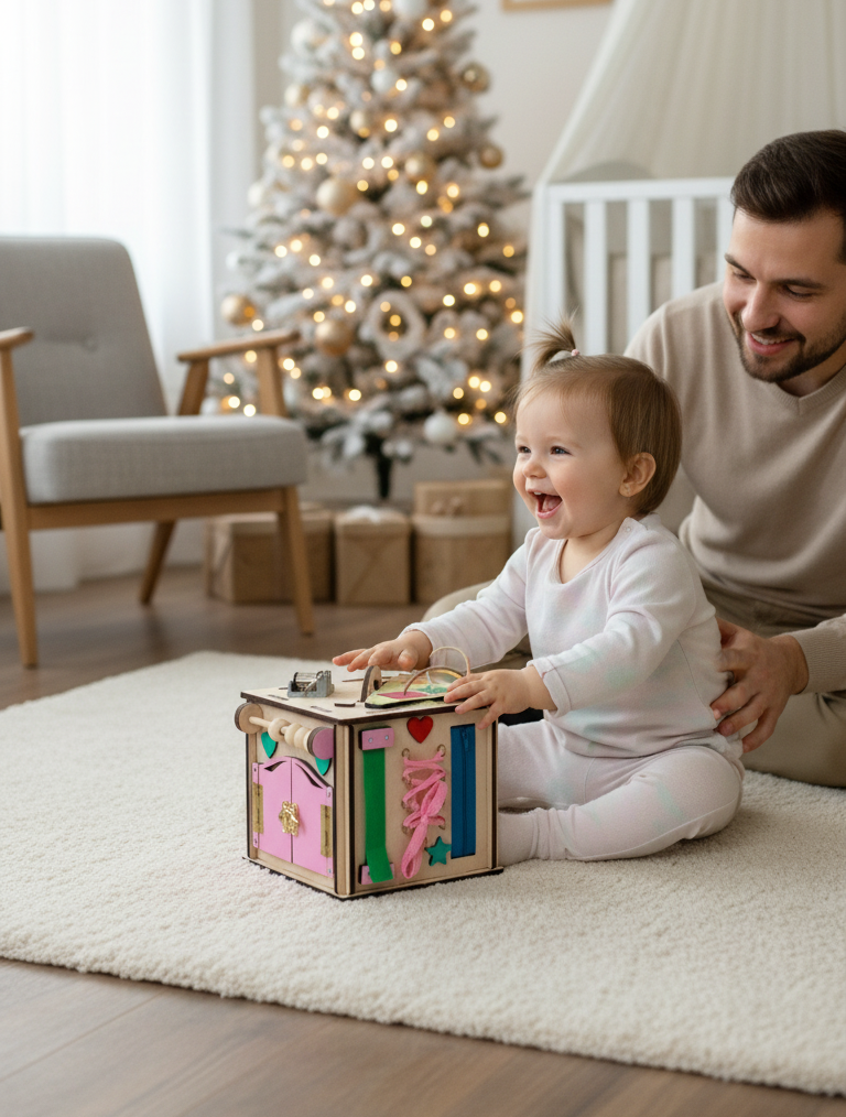 Busy Cube for 1 Year Old, Gift 1 Year Old Boy, Gift 1 Year Old Girl, Montessori Toys 1 Year Old, Personalized Gifts, Montessori Toys Baby