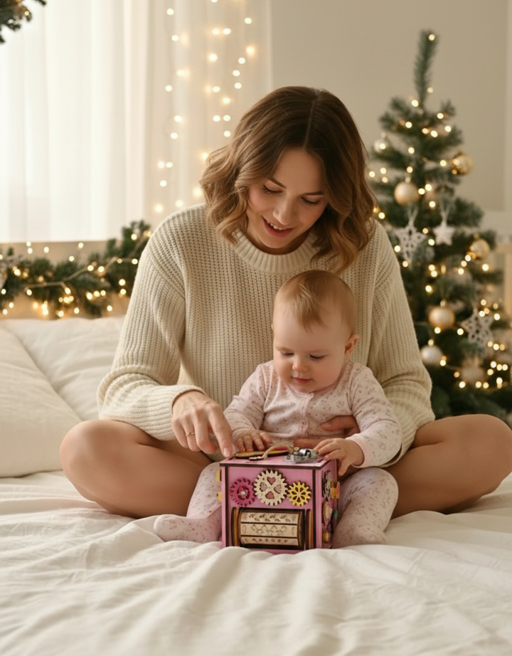Busy Cube 1 Year Old, Busy Cube for Toddler, Busy Cube with Name, Busy Cube Wooden, Busy Board Cube, Busy Puzzle Cube, Travel Busy Board