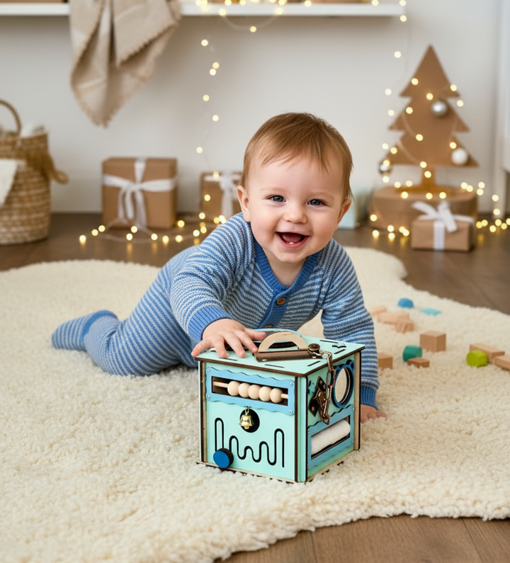 Toddler Busy Cube, Toddler Busy Board, Montessori Toys 1 Year Old, Busy Cube for Kids, 1 Year Old Busy Board, Fidget Toys 1 Years Old Gift