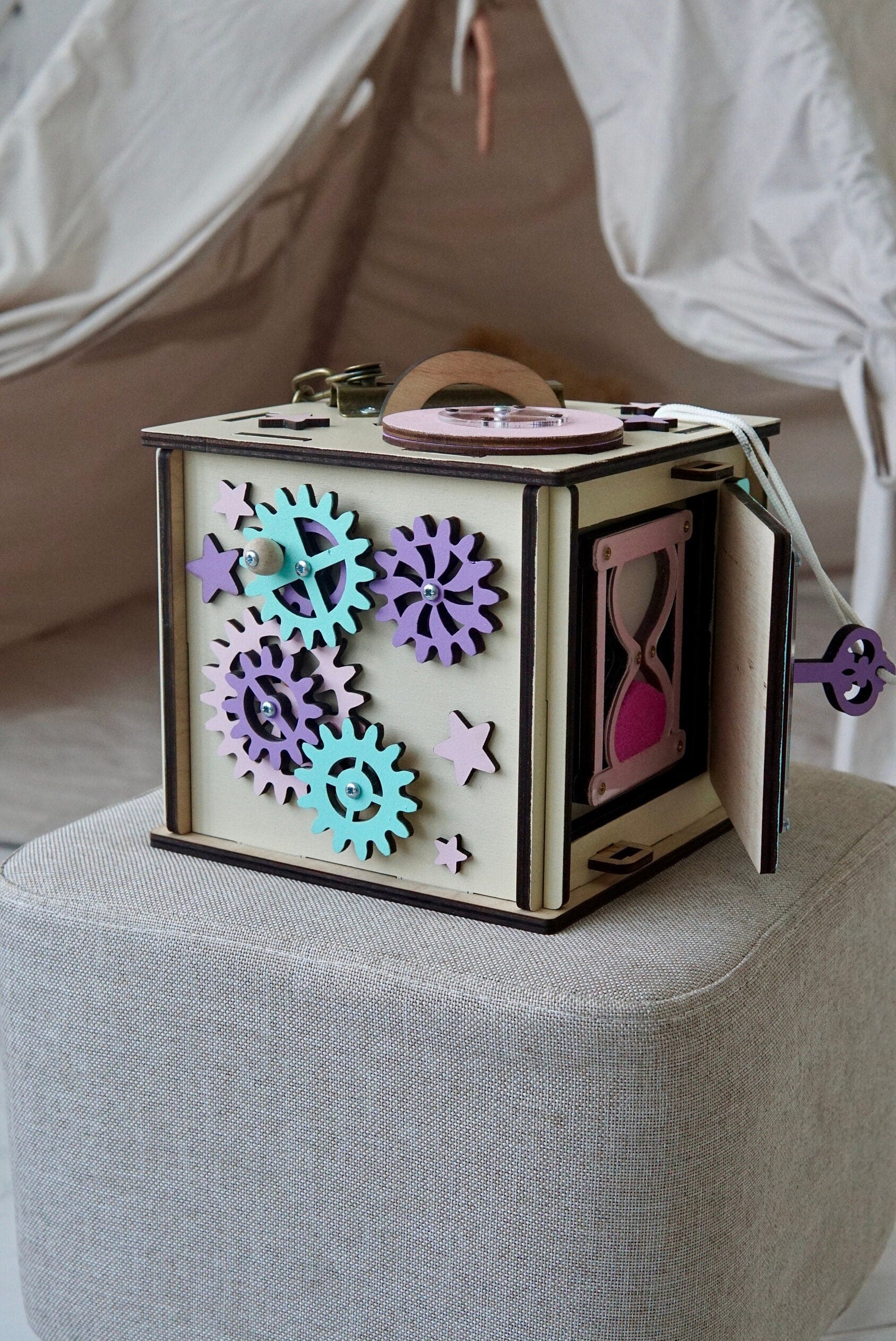 Toddler Busy Cube, Toddler Busy Board, Montessori Toys 1 Year Old, Busy Cube for Kids, 1 Year Old Busy Board, Fidget Toys 1 Years Old Gift