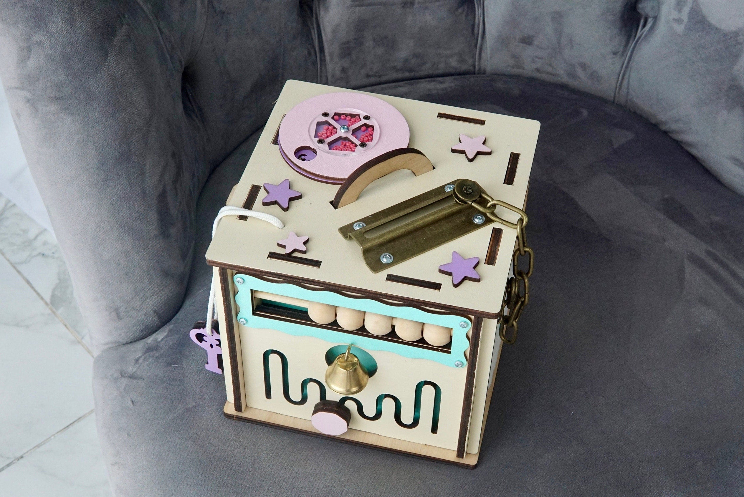 Toddler Busy Cube, Toddler Busy Board, Montessori Toys 1 Year Old, Busy Cube for Kids, 1 Year Old Busy Board, Fidget Toys 1 Years Old Gift