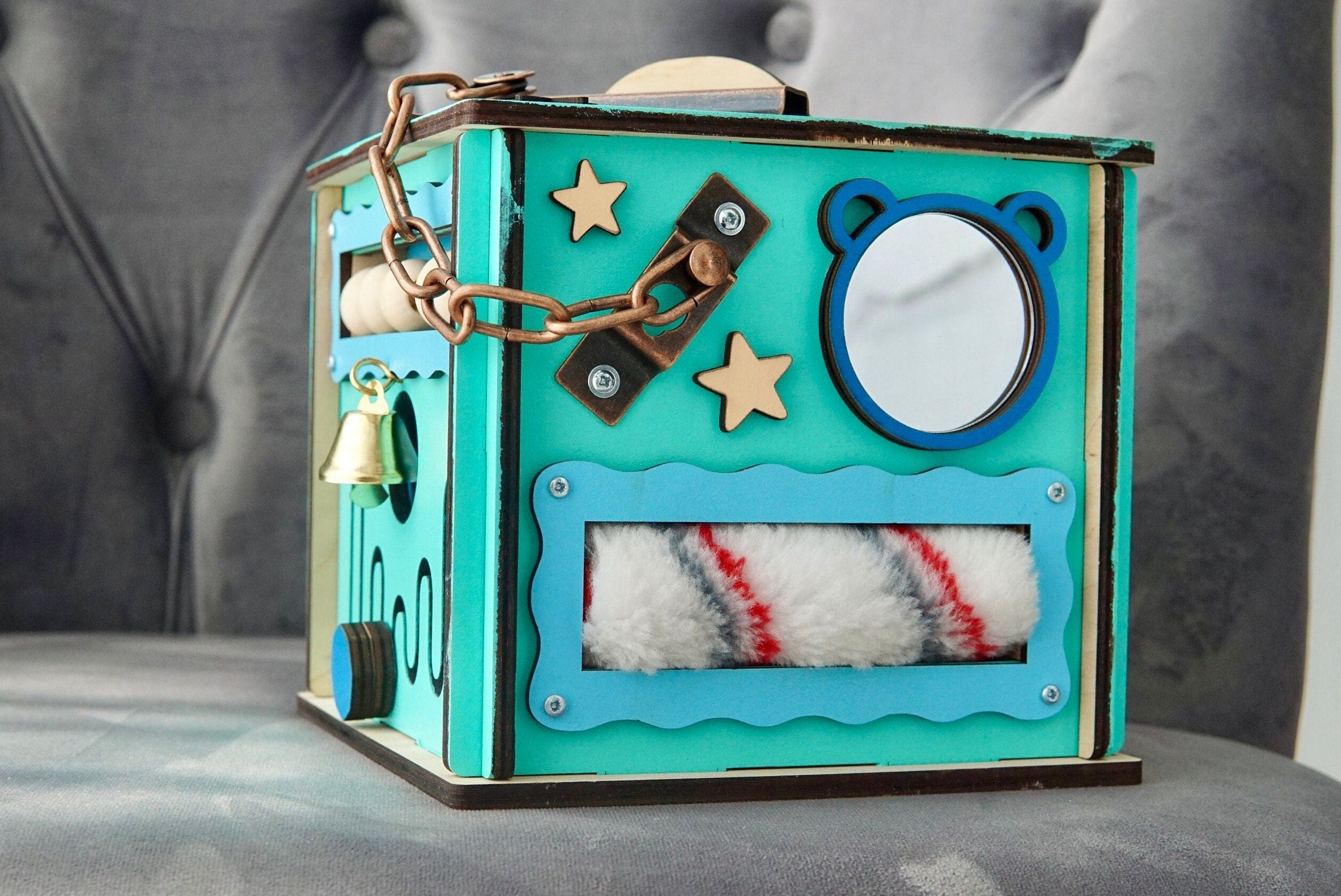 Toddler Busy Cube, Toddler Busy Board, Montessori Toys 1 Year Old, Busy Cube for Kids, 1 Year Old Busy Board, Fidget Toys 1 Years Old Gift