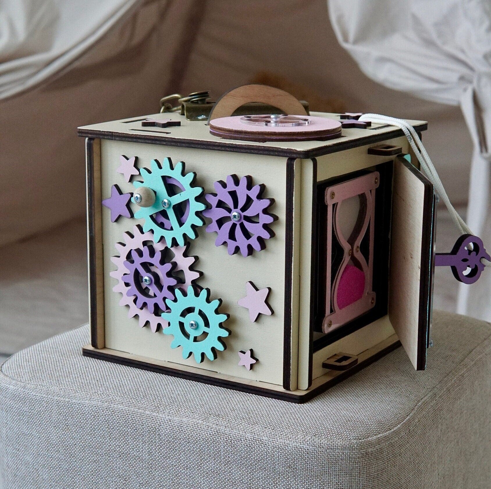 Busy Cube Travel, Busy Cube 1 Year Old, Busy Cube Toy, Busy Box for Babies, Sensory Busy Board, Sensory Board, Autism Toys for Kids