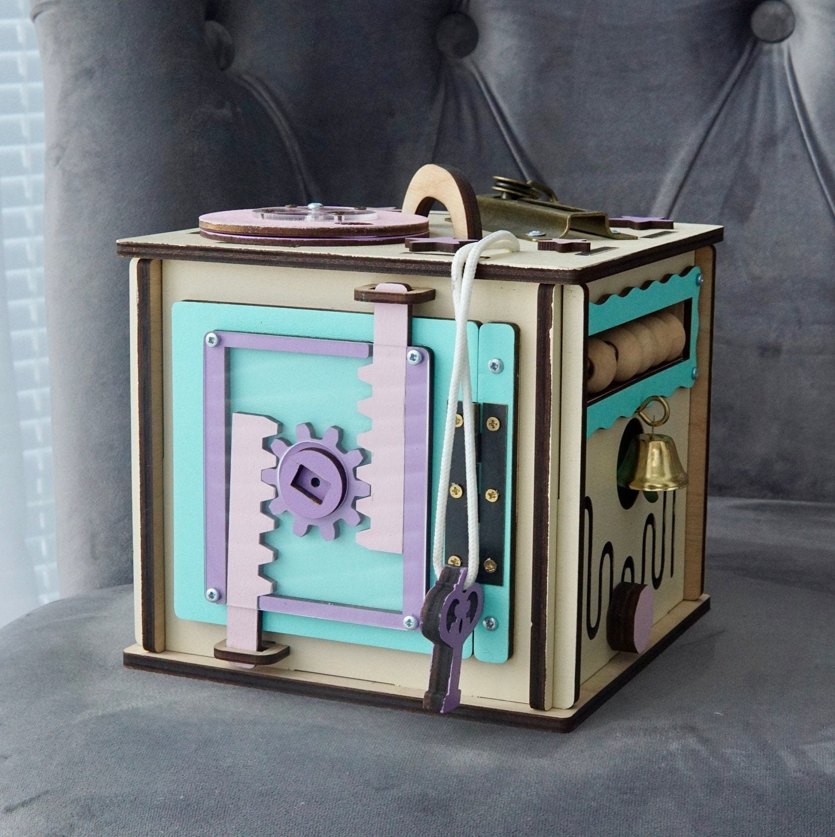 Busy Cube Travel, Busy Cube 1 Year Old, Busy Cube Toy, Busy Box for Babies, Sensory Busy Board, Sensory Board, Autism Toys for Kids