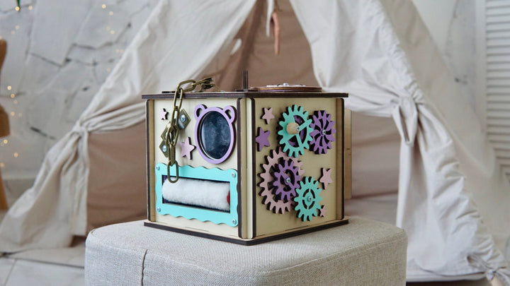Busy Cube Travel, Busy Cube 1 Year Old, Busy Cube Toy, Busy Box for Babies, Sensory Busy Board, Sensory Board, Autism Toys for Kids