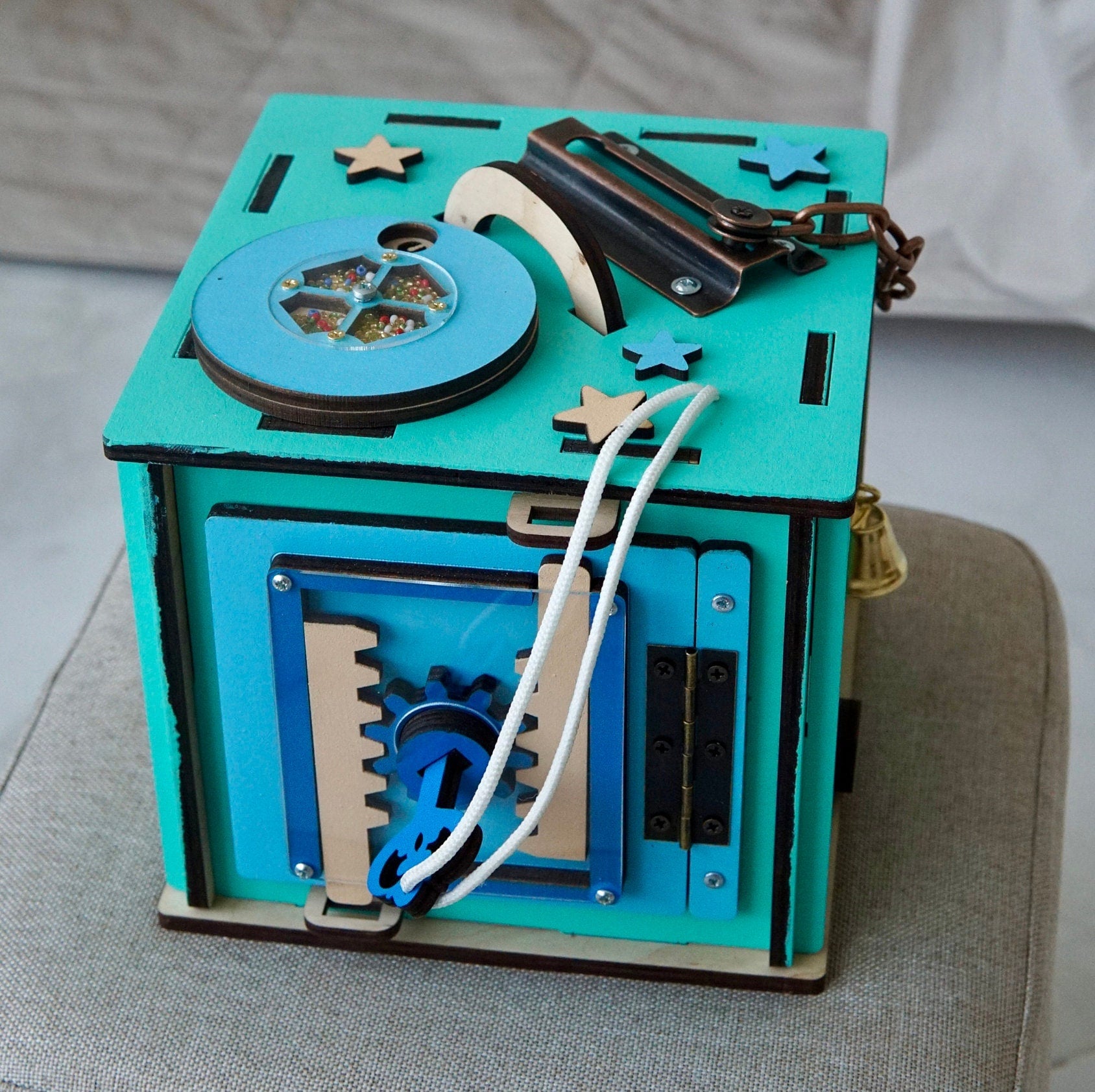 Busy Cube Travel, Busy Cube 1 Year Old, Busy Cube Toy, Busy Box for Babies, Sensory Busy Board, Sensory Board, Autism Toys for Kids