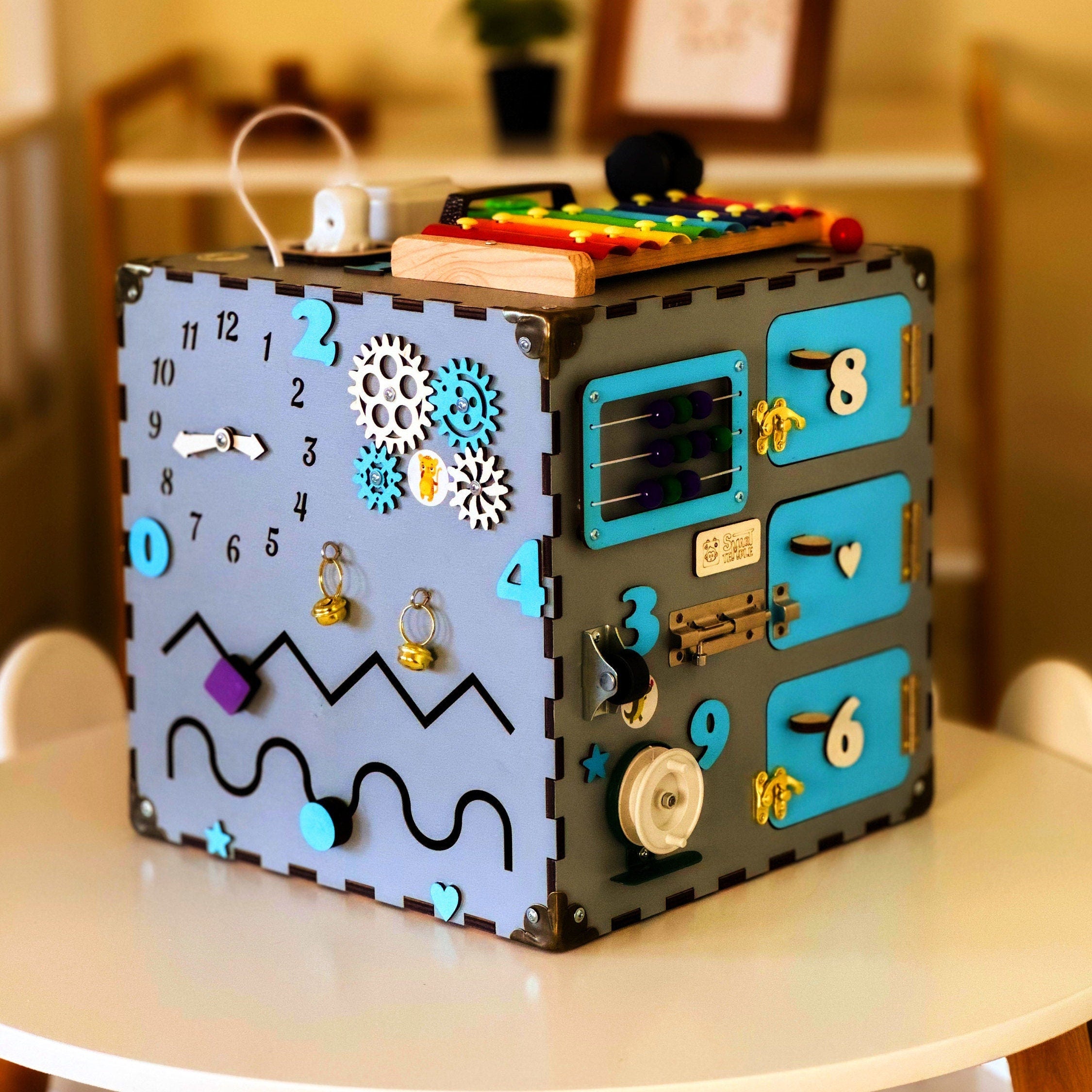 Busy Cube 1 Year Old, Busy Cube for Toddler, Busy Cube Montessori, Montessori Toys 3 Year Old, Montessori Board for Toddler