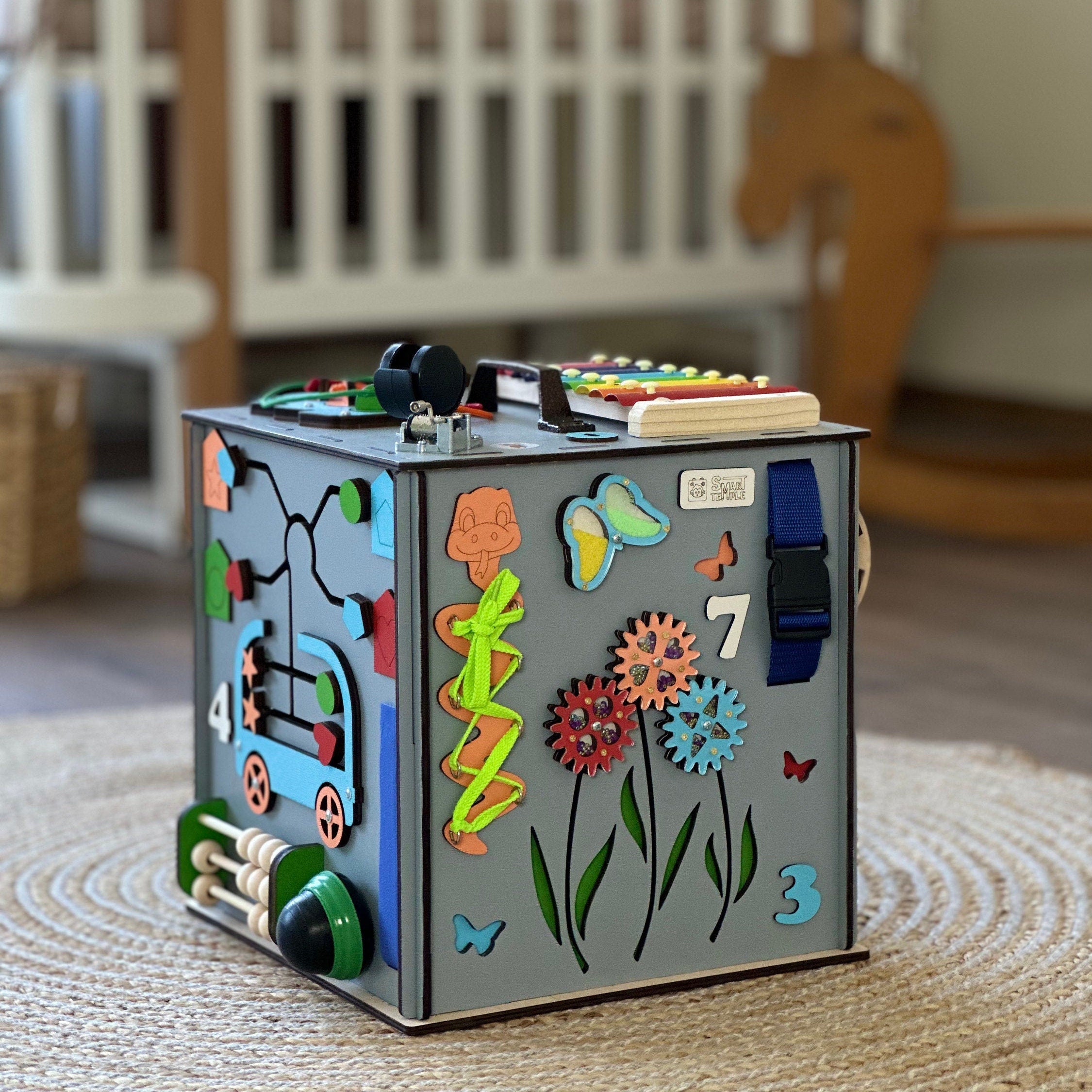 Personalized busy cube, Custom busy cube, Sensory busy cube, Personalized busy board, Custom busy board, Sensory busy box