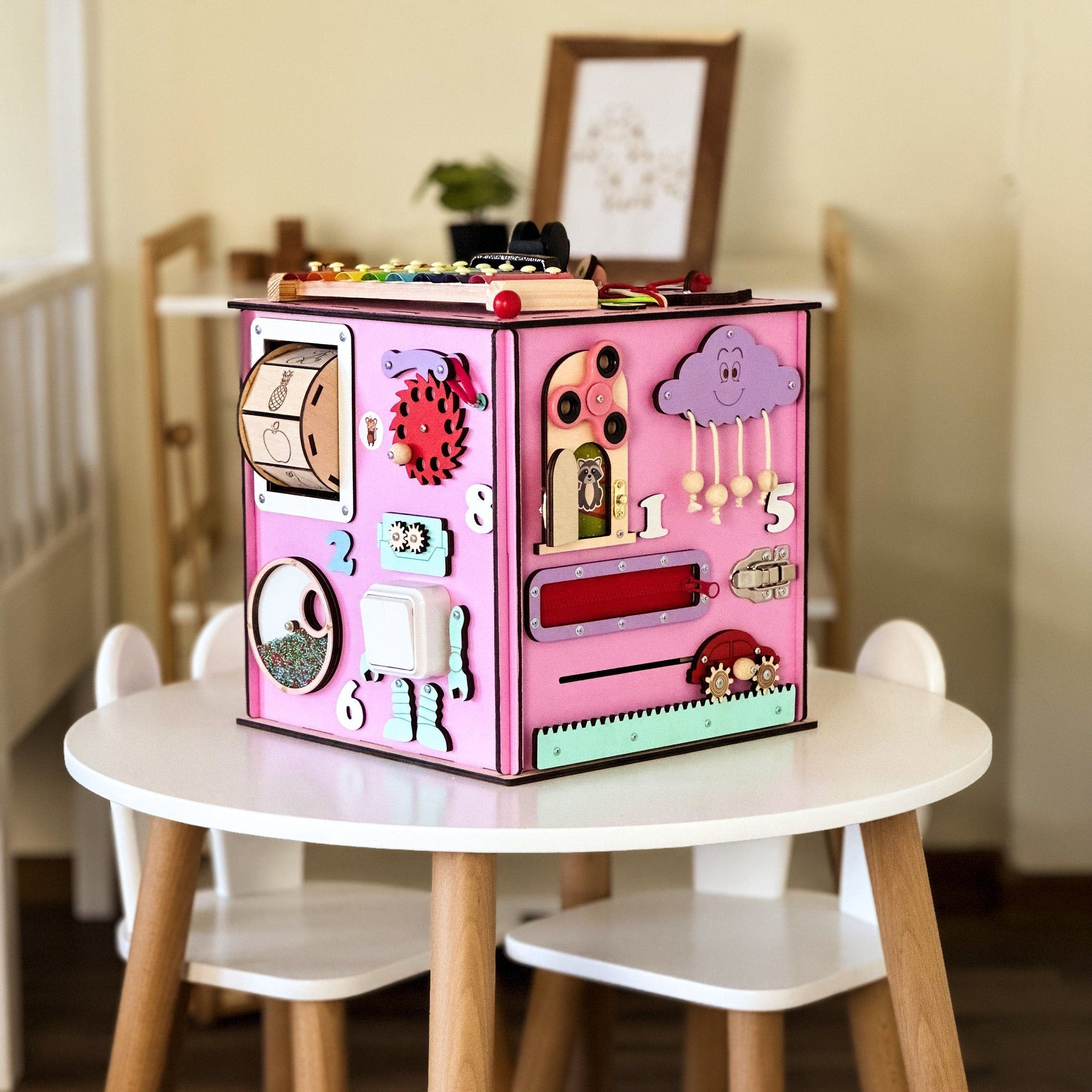 Personalized busy cube, Custom busy cube, Sensory busy cube, Personalized busy board, Custom busy board, Sensory busy box