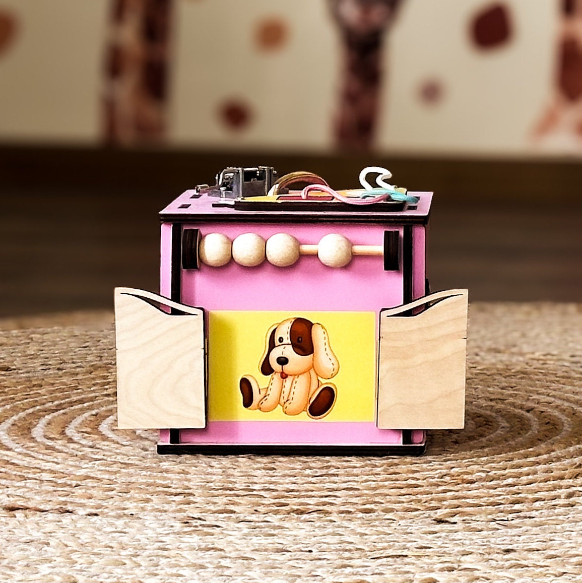 Busy Cube 1 Year Old, Busy Cube for Toddler, Busy Cube with Name, Busy Cube Wooden, Busy Board Cube, Busy Puzzle Cube, Travel Busy Board