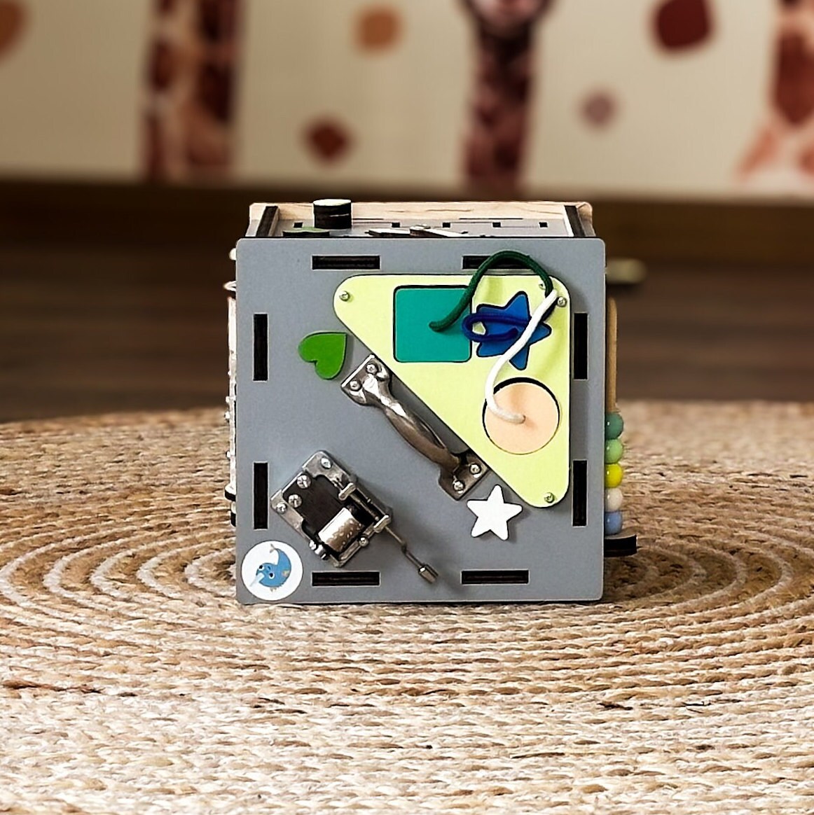 Small Busy Cube, Busy Cube Wooden, Busy Cube for Toddler, Busy Cube 1 Year Old, Busy Cube with Name, Travel Busy Cube, Occupational Therapy