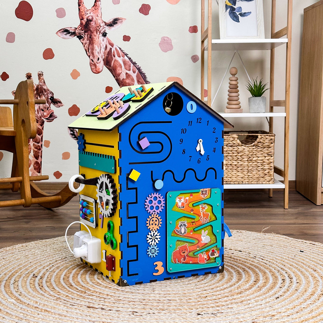 Busy Board House, Montessori Busy House Personalized, Busy House for Toddlers, Sensory Toys Toddler, Sensory Toys for Autistic Kids