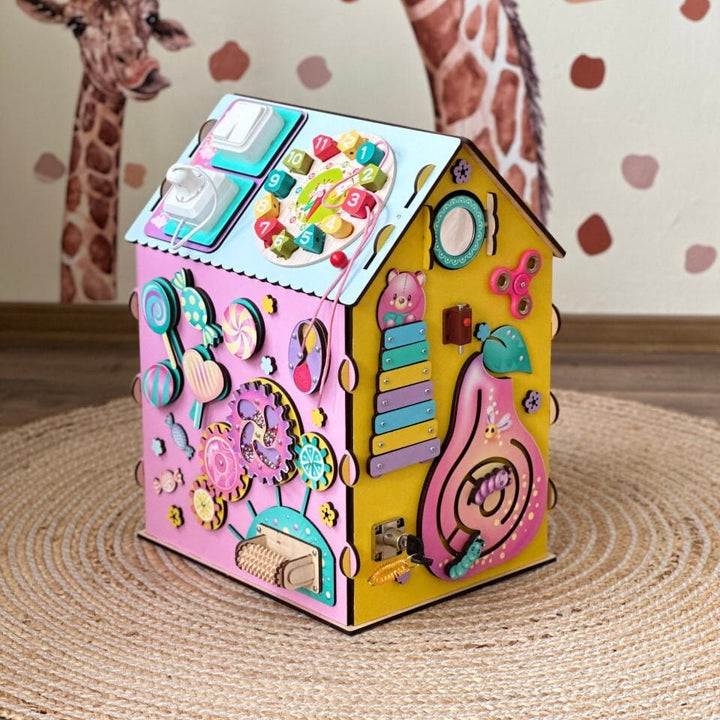 Busy House for Toddler, Busy Board House, Busy House Wooden, Busy House for Kids, Baby Activity Center, Activity Board Baby, Montessori Toys