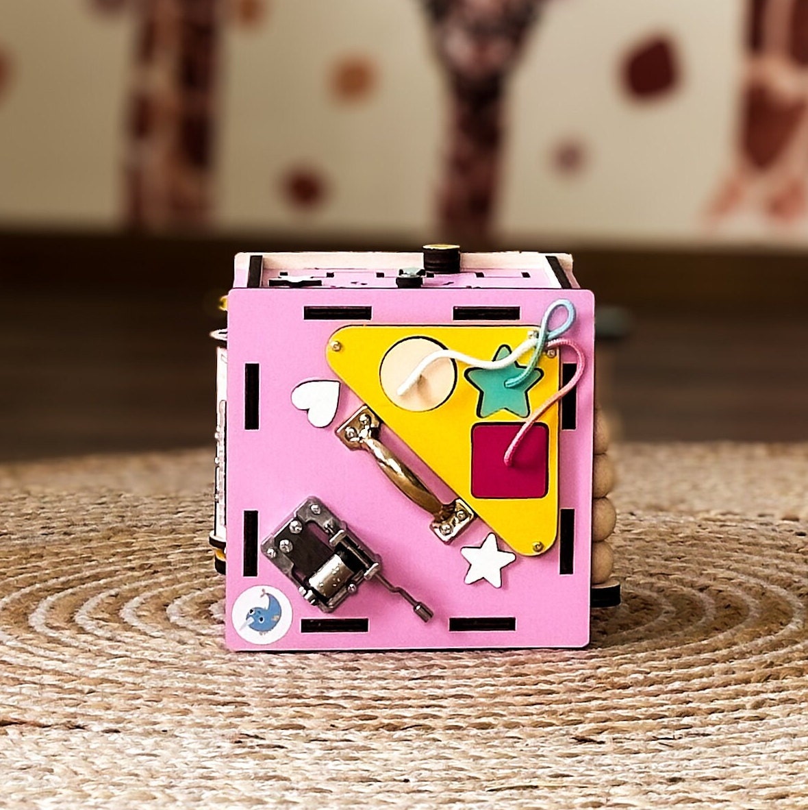 Busy Cube 1 Year Old, Busy Cube for Toddler, Busy Cube with Name, Busy Cube Wooden, Busy Board Cube, Busy Puzzle Cube, Travel Busy Board