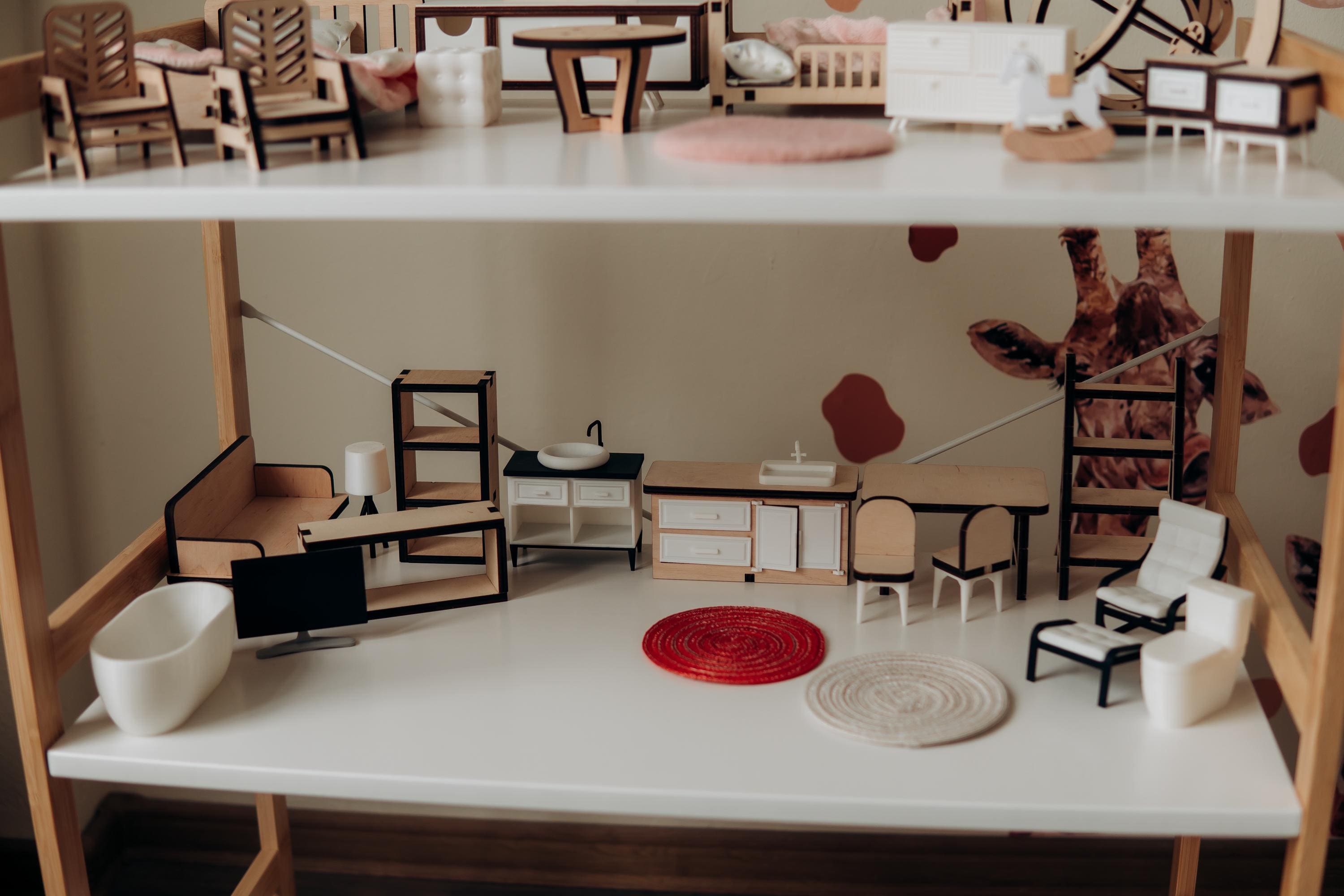 mini furniture,
dollhouse bed,
modern miniatures,
set for dollhouse,
miniature furniture,
doll accessories,
miniature bedroom,
small furniture,
miniature set,
mini dollhouse set,
miniature home,
dollhouse decor set,
doll accessories,