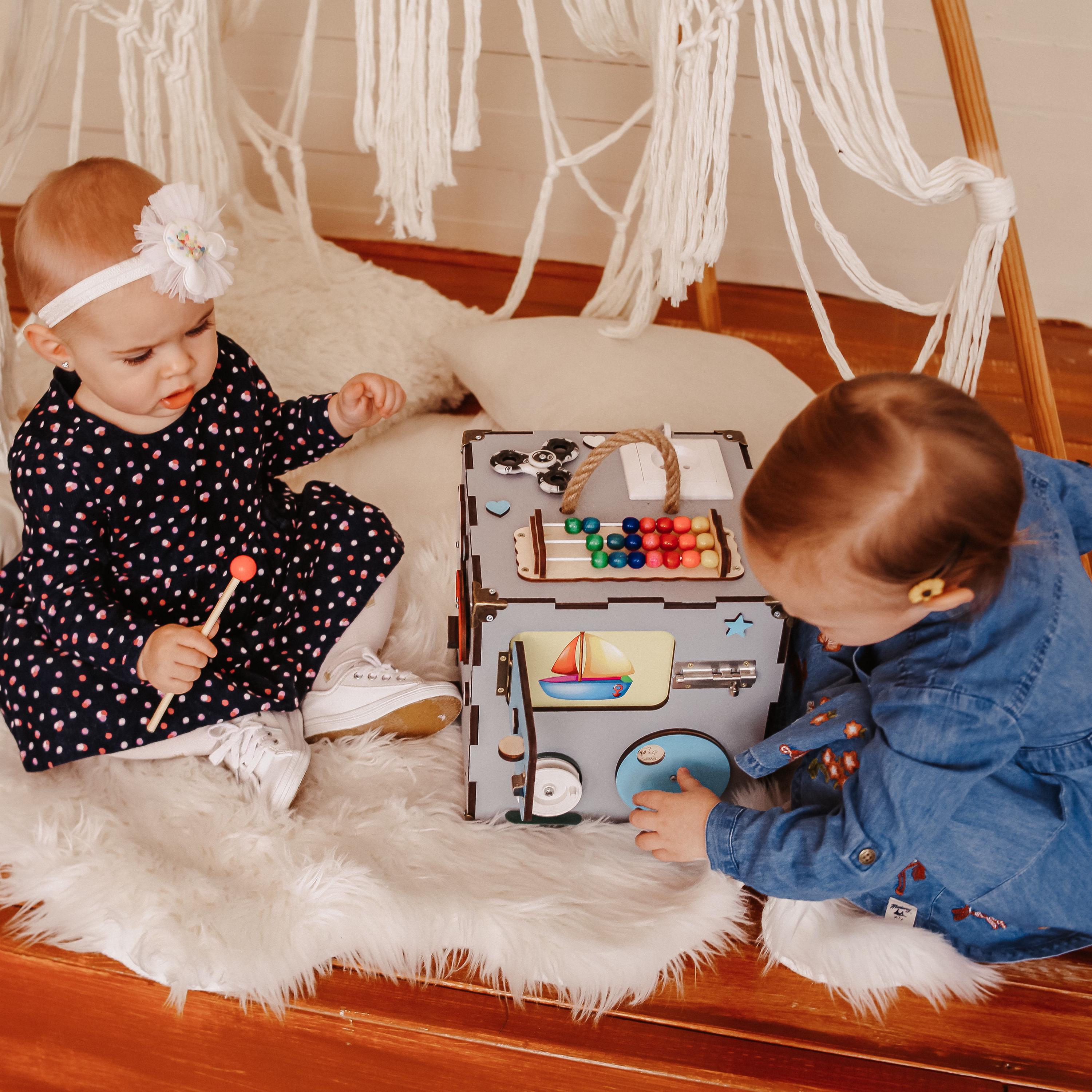 Montessori smart cube, toddler wooden busy cube, sensory toys, busy cube montessori, baby activity cube, montessori toddler smart toys