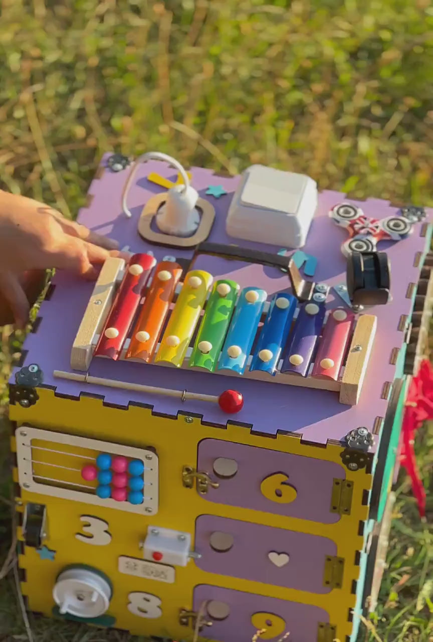 Busy Cube Montessori, Busy Cube Sensory Toy, Montessori Busy Cube, Holzwürfel Personalisiert, Activity Würfel Baby, Personalized Baby Cube